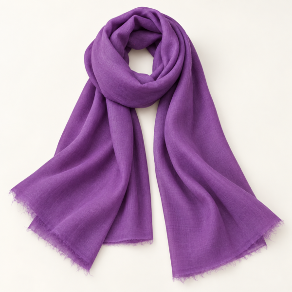Baby soft hand wooven Plain scarf - Dusty Pink  and Purple