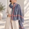 Hashidar Sozni Pashmina Stole — Dusty lavender