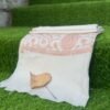 Paldar Sozni Cashmere Stole — Natural White  with dusty peach