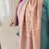 Jaldar Sozni Cashmere Stole — Dusty Rose with a soft Taupe/Mauve undertone