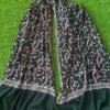 Jaldar Sozni Cashmere Stole — Dark black  with light Pink