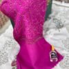 Jaldar Sozni Cashmere Stole — Magenta pink with Purple  undertone