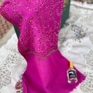 WhatsApp Image 2026-09-07 at 4.30.25 PM (1) Jaldar Sozni Cashmere Stole — Magenta pink with Purple undertone