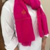 Botidar Sozni Cashmere Stole — Magenta pink
