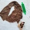 WhatsApp Image 2026-09-10 at 6.13.52 AM (1) Kalamkari Pashmina Stole — Mocha Brown with pink, orange, green, and turquoise floral design