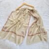 Hashidar Sozni Pashmina Stole — Natural off-white