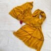 Botidar Sozni Pashmina Stole — Saffron golden