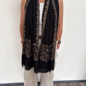 Paldar Sozni Pashmina Stole — Black