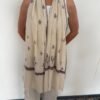 Botidar Sozni Pashmina Stole — Natural off-white