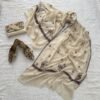 Botidar Sozni Pashmina Stole — Natural off-white