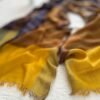 Ikat Pashmina Scarf — Multicolour scarf  featuring  indigio, Mustard, olive and earthy stripes