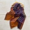 Ikat Pashmina Scarf — Mustard, Rust Brown, Plum, Purple, Mauve pink, Grey and navy