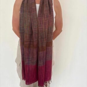 WhatsApp Image 2026-09-10 at 6.21.25 AM Handwoven Pashmina Scarf — Rust red, brick red, Burgundy, brown, Plum and Muted pink