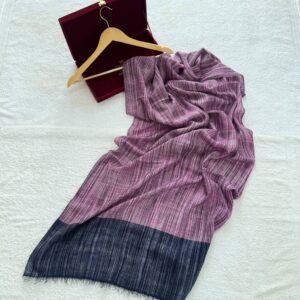 WhatsApp Image 2026-09-10 at 6.21.50 AM Handwoven Pashmina Scarf — Dusty Mauve, Lavender pink, Plum and Navy blue
