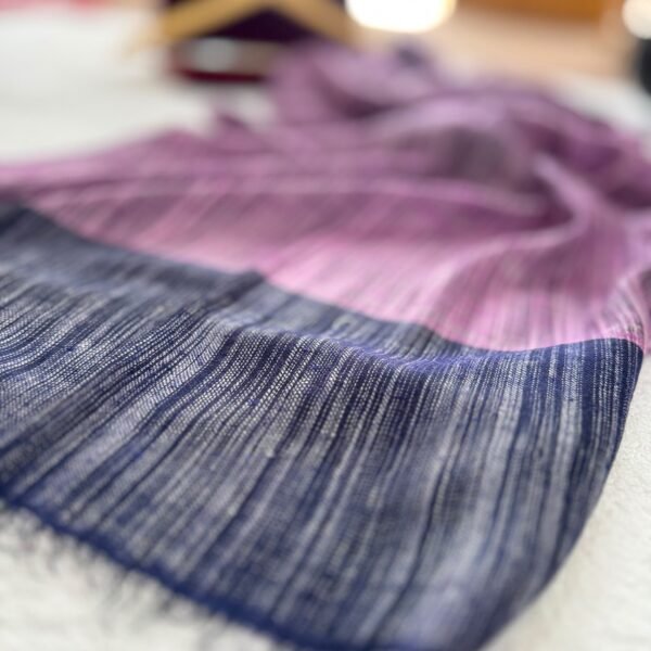 WhatsApp Image 2026-09-10 at 6.21.51 AM Handwoven Pashmina Scarf — Dusty Mauve, Lavender pink, Plum and Navy blue