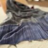 Handwoven Pashmina Scarf — Navy Blue, Slate Grey, Charcoal and soft blue