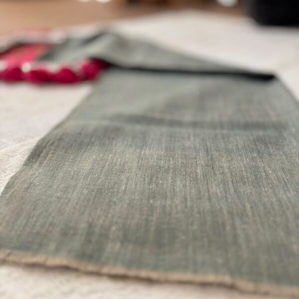 Handwoven Baby soft  Special Pashmina Scarf  — Sage green and light gold