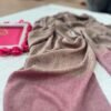 Handwoven Baby soft  Special Pashmina Scarf — Light brown with dusty rose