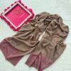Handwoven Baby soft  Special Pashmina Scarf — Light brown with dusty rose