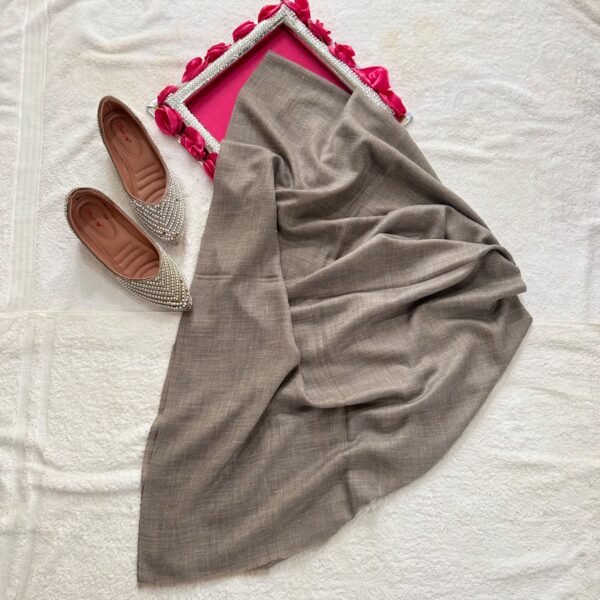 Handwoven Baby soft  Special  Pashmina Scarf — Light grey with blue