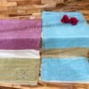 Baby Soft Pashmina Scarf - Dusty pink, natural white with olive green, sky blue with Khaki gold