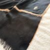 Botidar Sozni Pashmina Stole — Black with antique gold embroidery and border detailing