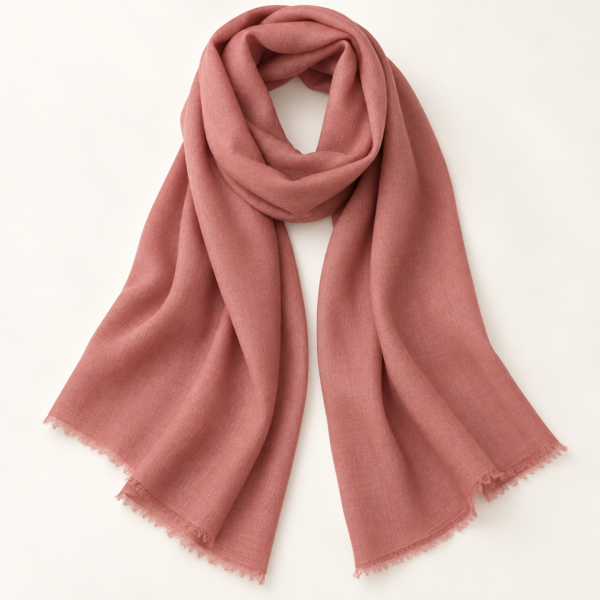 Baby soft hand wooven Plain scarf - Dusty Pink  and Purple