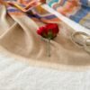 Baby Soft Pashmina Scarf — Rainbow stripe, natural sand with orange, mustard yellow, purple, pink, teal, blue, green, red and grey