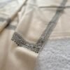 Hashidar Sozni Pashmina Stole — Natural off-white with black embroidery